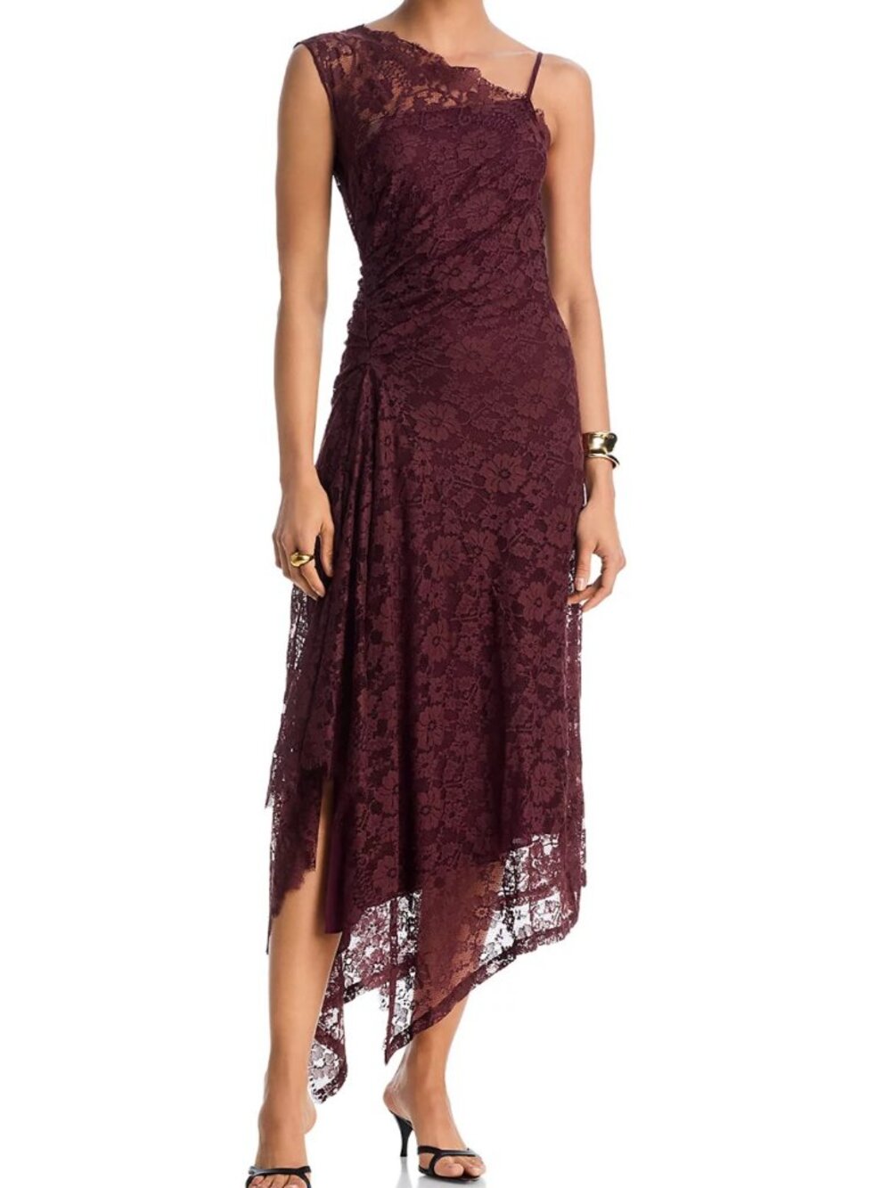 A.L.C. Gia Asymmetric One Shoulder Midi Dress